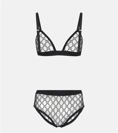 gucci bra and thong set|gucci lace underwear.